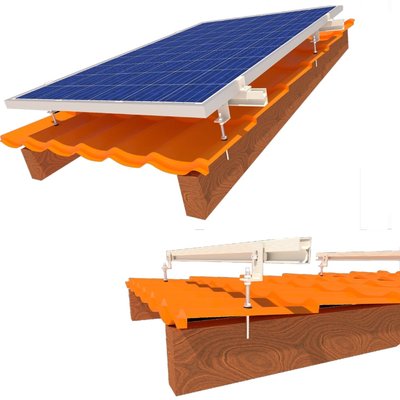 InstallKit IK-L-M-1 Комплект крепления солнечных панелей до 1065мм металлочерепица профнастил шифер 29964 фото